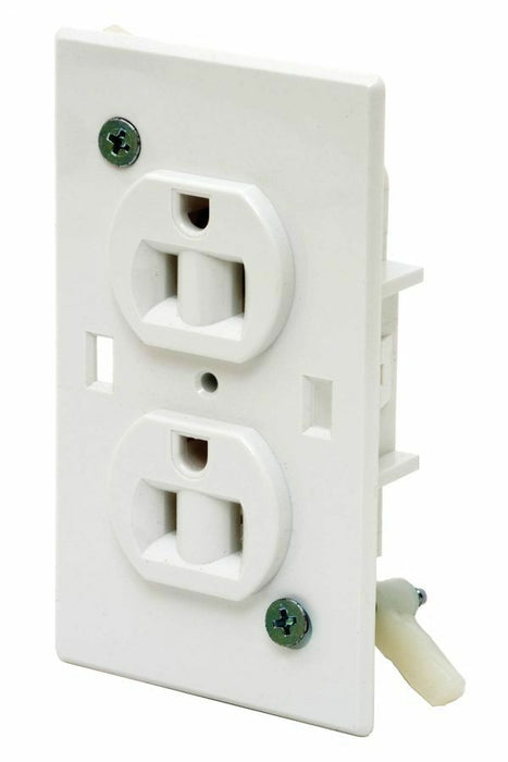 Mobile Home/RV Wirecon White Standard Wall Receptacle