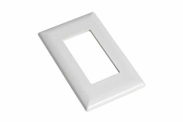 Mobile Home/RV Wirecon White Decorator Single Snap-On Plate