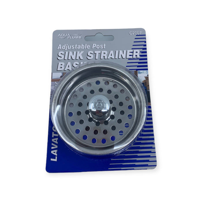 Aqua Plumb Adjustable Post Sink Strainer Basket