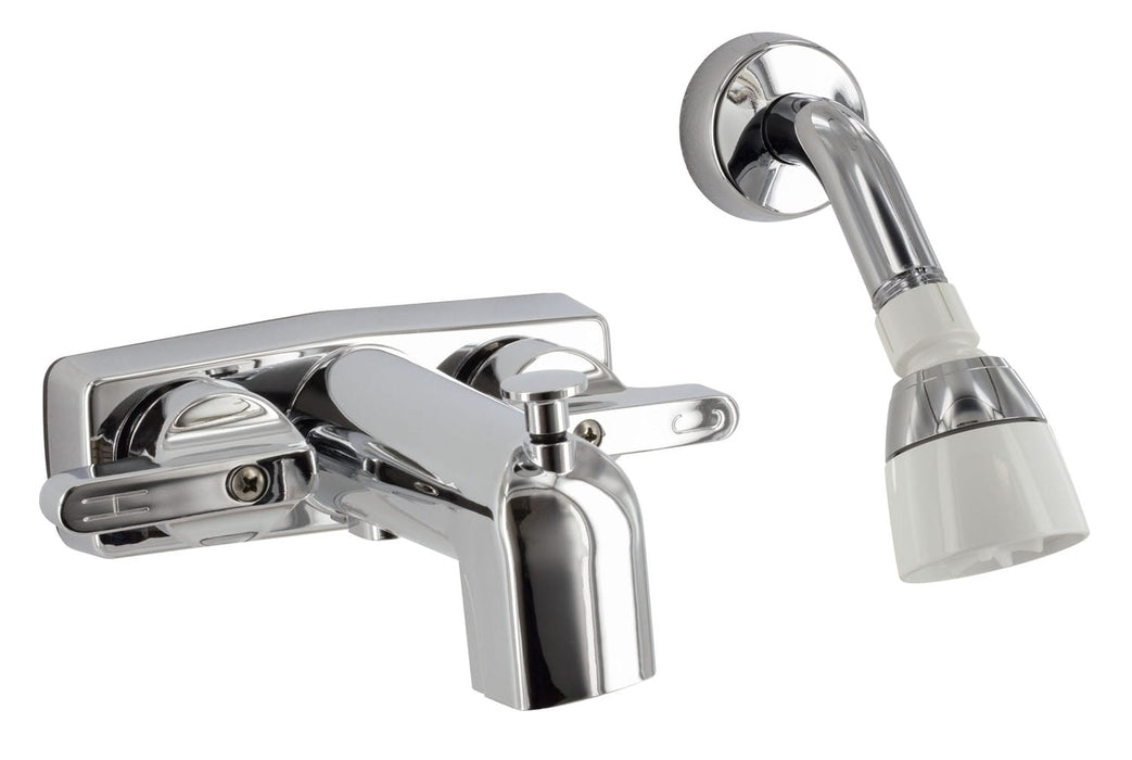 Phoenix Faucets Mobile Home/RV Two-Handle 3-3/8" Tub/Shower Diverter Faucet with Shower Head Kit - Brass, Chrome PF213311