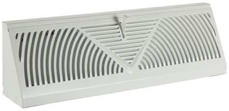 MHPD White Baseboard Register 2" x 18"