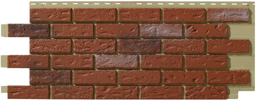 Mobile Home/RV Novik Old Red Blend Simulated Brick Skirting Panel (9 Pieces)