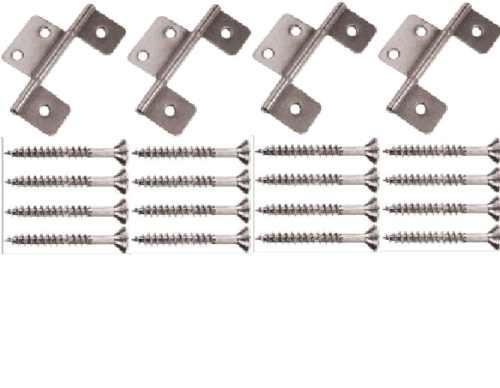 Mobile Home/RV Brushed Nickel Interior Door Extended Leaf Hinge with Screws (4 Pack)