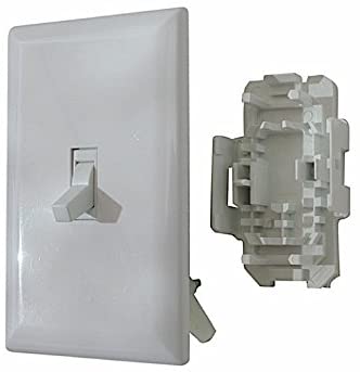 Wirecon Mobile Home/RV White Conventional Wall Switch With Plate