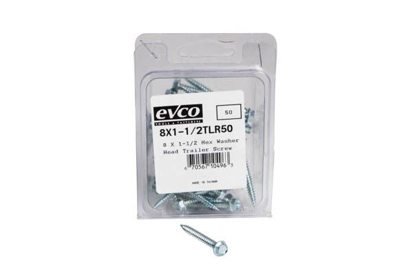 EVCO Mobile Home 1-1/2" Zinc Hex Head Screw (50 Pack)