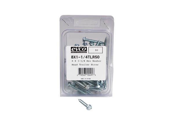 EVCO Mobile Home 1-1/4" Zinc Hex Head Screw (50 Pack)