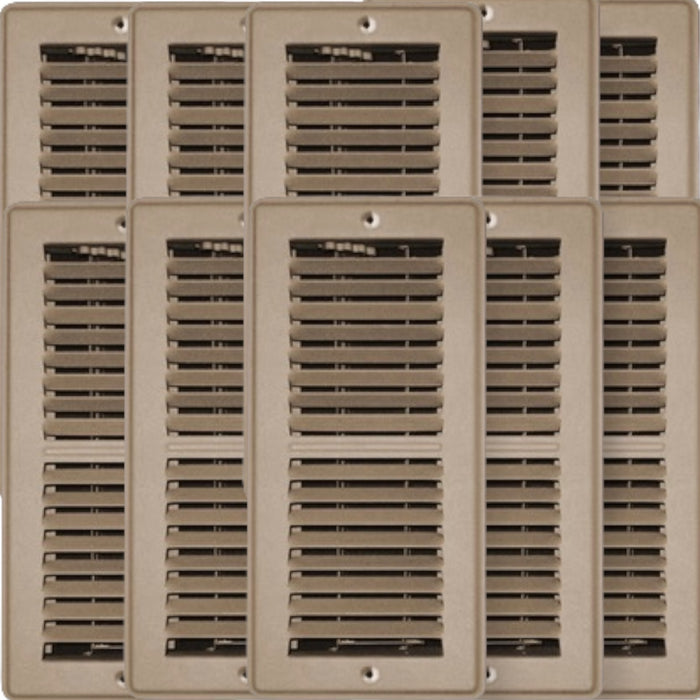 TRUEaire Mobile Home Floor Register 4 x 8 Brown (10 Pack)