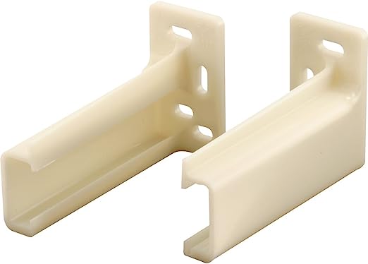 Mobile Home Parts Direct Drawer Track Back Plate, 3/8 In. x 1 In., Plastic, Off-White (1 Pair)
