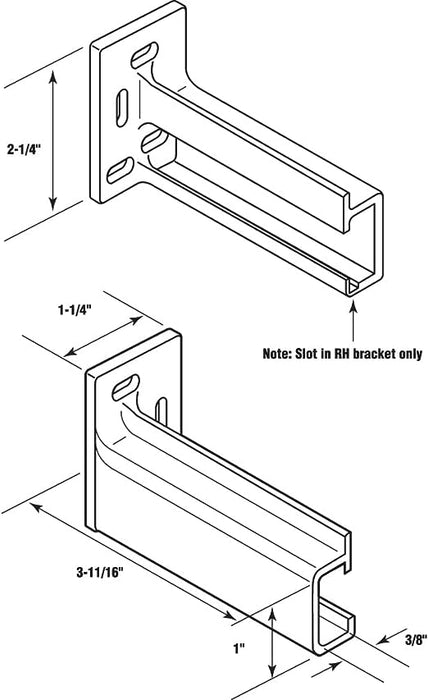 Mobile Home Parts Direct Drawer Track Back Plate, 3/8 In. x 1 In., Plastic, Off-White (1 Pair)
