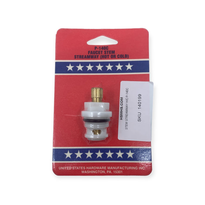 US Hardware Steamway Hot Or Cold Faucet Stem