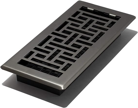 Decor Grates AJH410-GM Floor Register, 4x10, Gun Metal