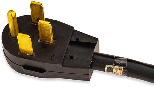 EZ-FLO 61271 Eastman 61253 4-Prong Electric Dryer Cord, 30 Amps, 4 Ft Length, Black