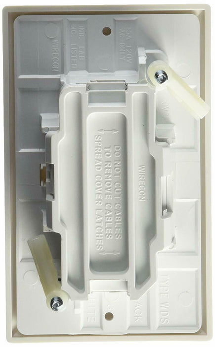 Wirecon Mobile Home/RV White Decorator Wall Switch W/Plate