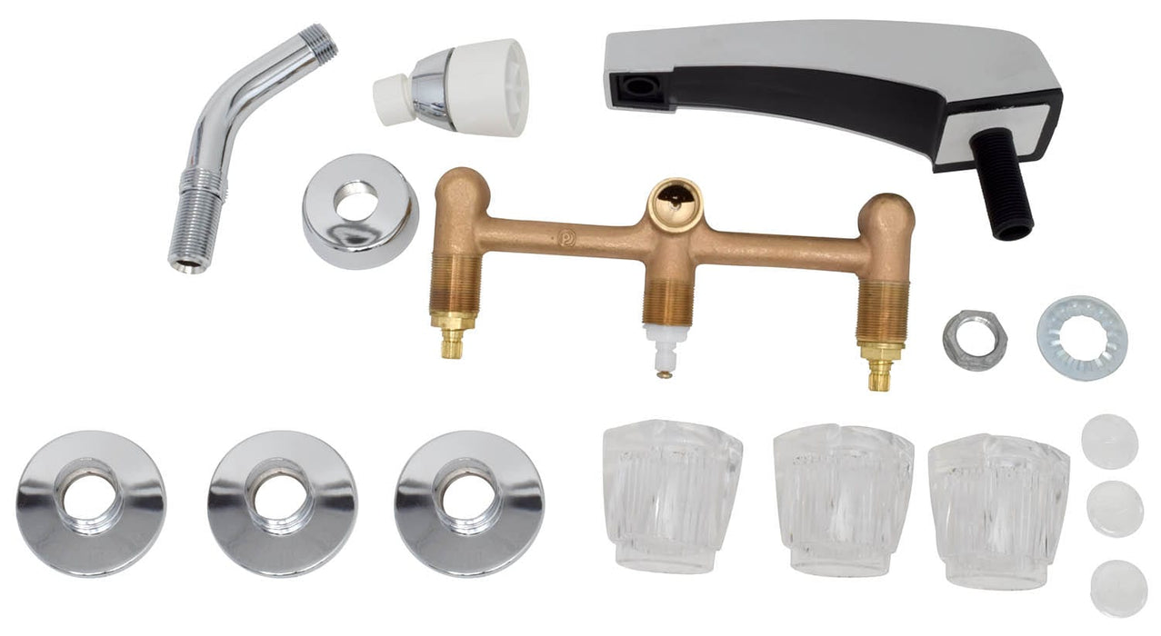 Phoenix Mobile Home/RV 8"  3 Valve Garden Tub & Shower Filler PF214318