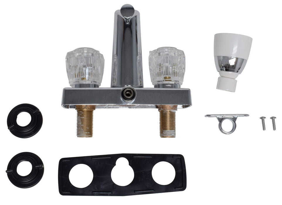 Phoenix Faucets Mobile Home/RV Two-Handle 4" Tub & Exposed Shower Diverter with Shower Head Kit - Brass, Chrome PF213333