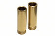 Two brass faucet seats designed for Phoenix faucets, with a cylindrical shape and threaded interior.