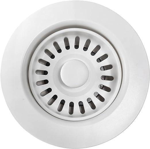 EZ-FLO White Sink Basket Strainer