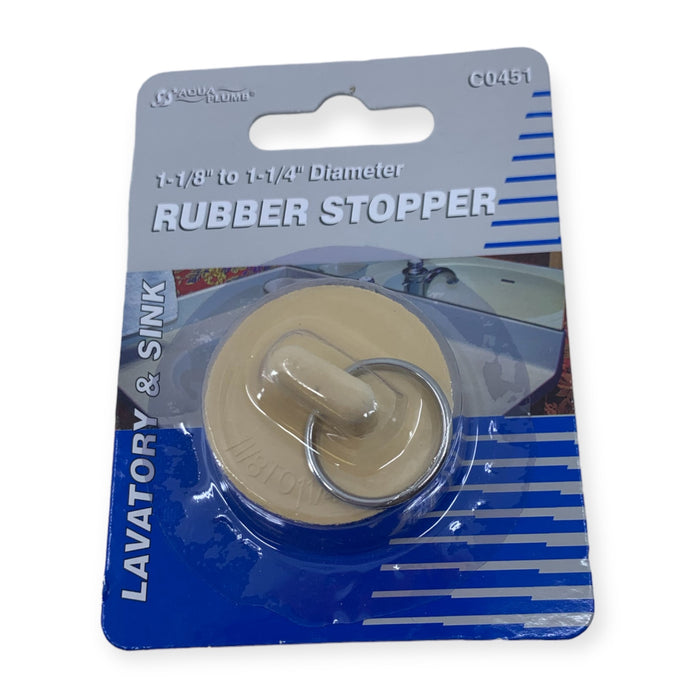 Aqua Plumb 1-1/8" to 1-1/4" Diameter Rubber Stopper for Lavatory