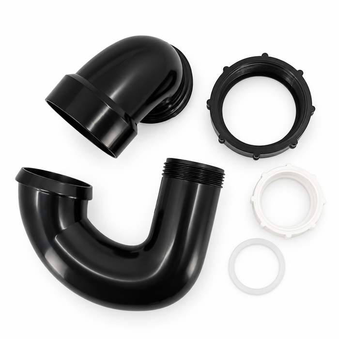 Mobile Home Parts Direct 1-1/4" x 1-1/2" ABS P-Trap for Kitchen & Lavatory Sinks