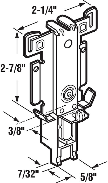 Mobile Home Closet Door Guide Assembly, Bottom Mount (2 Pack)