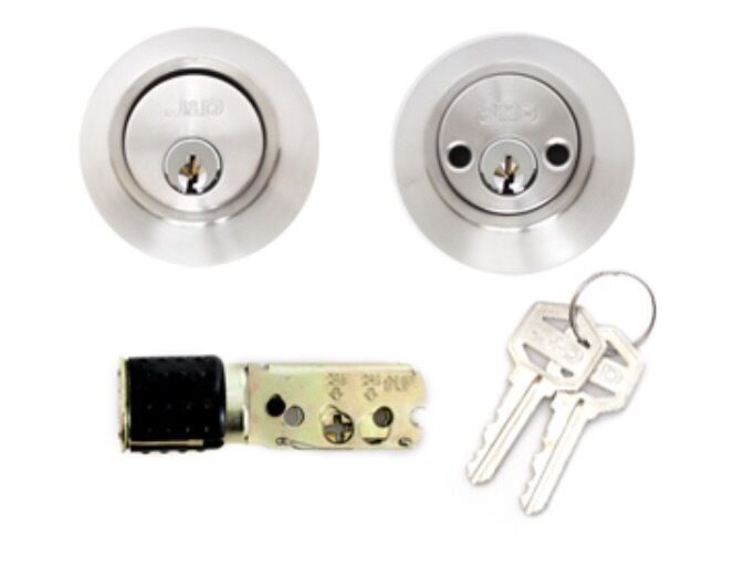 J & D Lock Company Mobile Home Stainless Steel Double Cylinder Deadbolt Lock