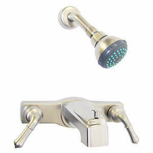 Mobile Home 8" Brushed Nickel Tub & Shower Faucet with Lever Handles