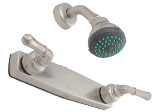 Mobile Home/RV 8" Brushed Nickel Shower Faucet with Lever Handles