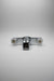 Chrome valve handle on a white background