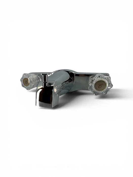 Empire 8" Tub/Shower Offset Faucet with Clear Handles
