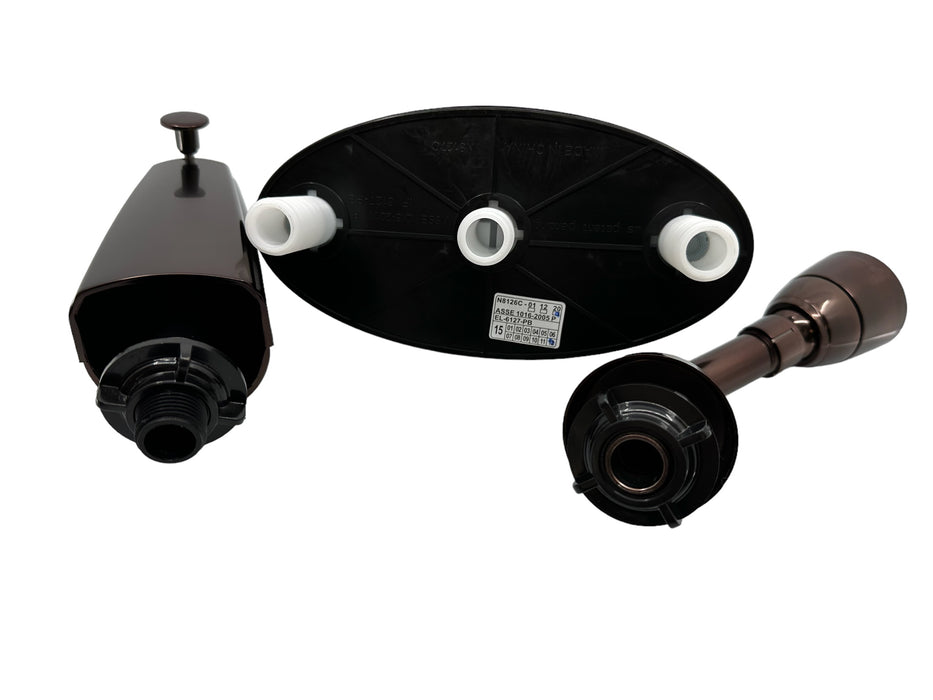 MHPD 6" 3-Hole Oil-Rubbed Bronze Tub & Shower Faucet