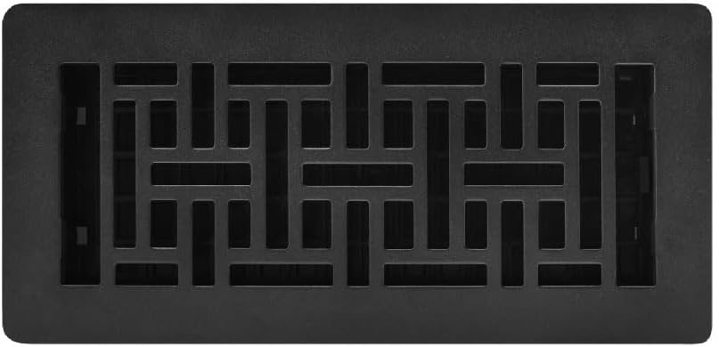 Decor Grates AJH410-BLK Floor Register, 4x10, Black