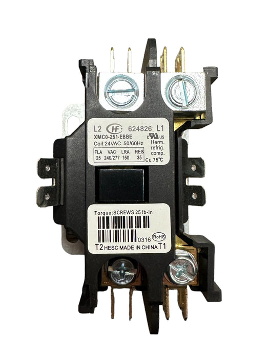 (Discontinued) Nordyne OEM Contactor 1 Pole, 24V, 25FLA,624826