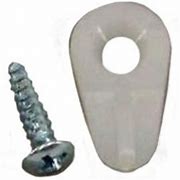 United States Hardware 50 Pc. Storm/Screen Clips W/ Screws White Nylon