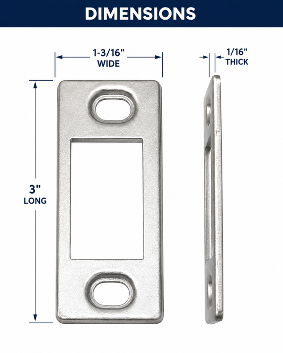 Elixir 295066 Deadbolt Striker Plate for Mobile Home Doors (Pre-August 1992)