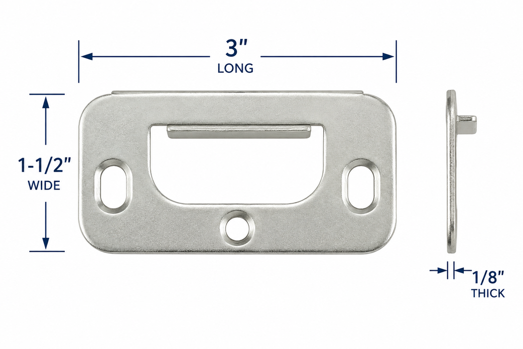 Elixir 295071 Door Striker Plate for Mobile Home House-Type Entry Doors with Storm Door