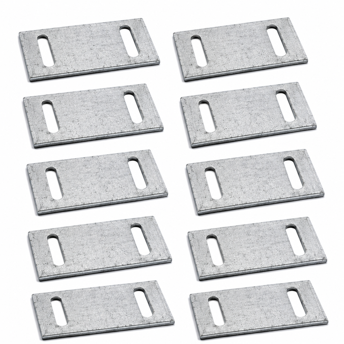MHPD Double Slot Strap Buckle Anchor – 10 Pack | High-Strength Galvanized Steel | Mobile Home I-Beam Strapping