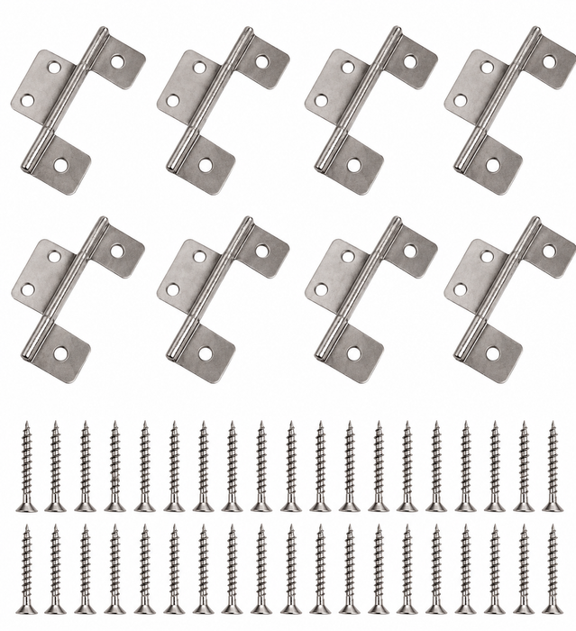 Mobile Home/RV Brushed Nickel Extended Leaf Interior Door Hinges with Screws (8-Pack)