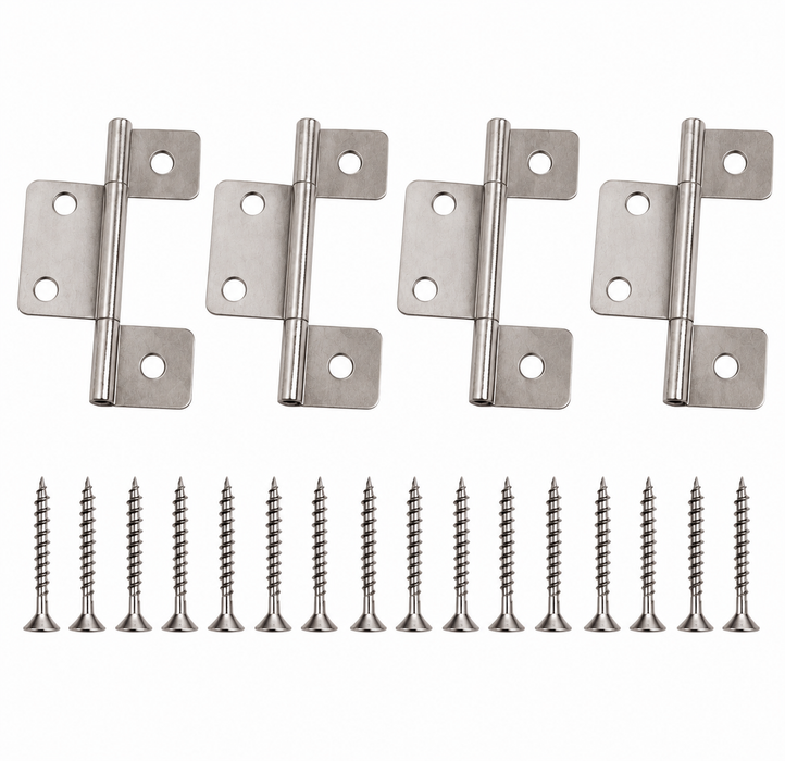 Mobile Home/RV Brushed Nickel Extended Leaf Interior Door Hinges with Screws (4-Pack)