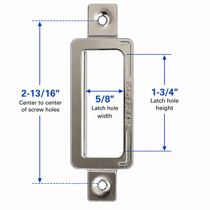 Elixir Striker Plate 295070 for Mobile Home Outswing Doors