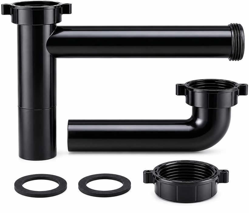 Mobile Home Kitchen Double Bowl Sink Drain Kit 1-1/2" Continuous Waste
