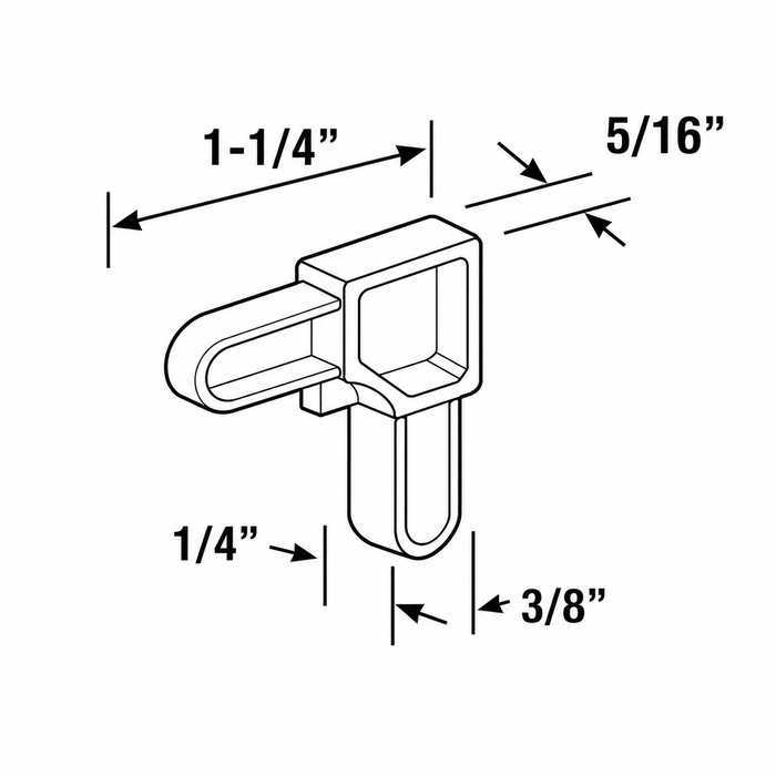 Mobile Home Parts Direct White Screen Frame Corners – 1/4" x 5/8", Square Cut, Plastic, 20 Pack