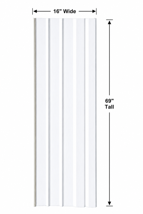 Mobile Home Skirting Vinyl Underpinning Panel – White (16" W x 69" L, Pack of 8)