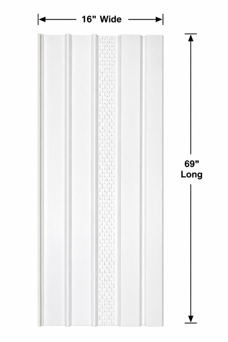 Mobile Home Skirting Vinyl Underpinning VENTED Panel – White (16" W x 69" L, Pack of 8)