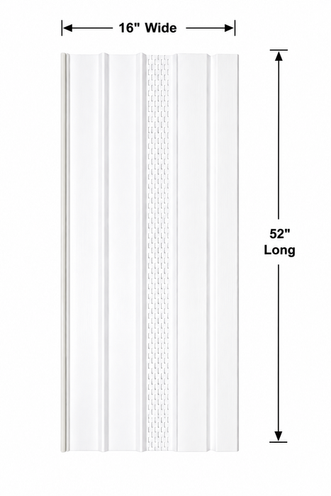 Mobile Home Skirting Vinyl Underpinning VENTED Panel – White (16" W x 52" L, Pack of 8)