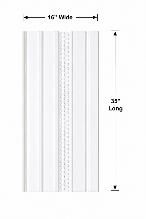 Mobile Home Skirting Vinyl Underpinning VENTED Panel – White (16" W x 35" L, Pack of 10)