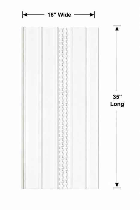 Mobile Home Skirting Vinyl Underpinning VENTED Panel – White (16" W x 35" L, Pack of 8)