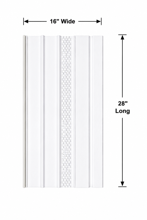 Mobile Home Skirting Vinyl Underpinning VENTED Panel – White (16" W x 28" L, Pack of 10)