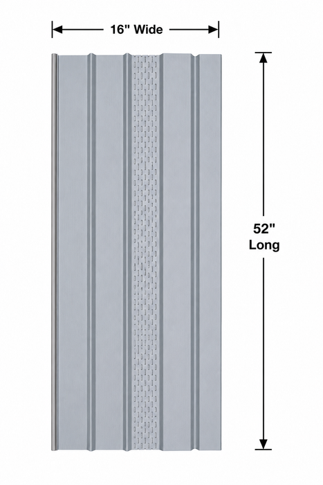 Mobile Home Skirting Vinyl Underpinning VENTED Panel – Grey (16" W x 52" L, Pack of 8)