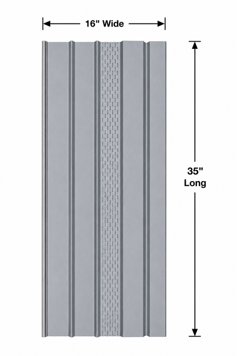 Mobile Home Skirting Vinyl Underpinning VENTED Panel – Grey (16" W x 35" L, Pack of 10)