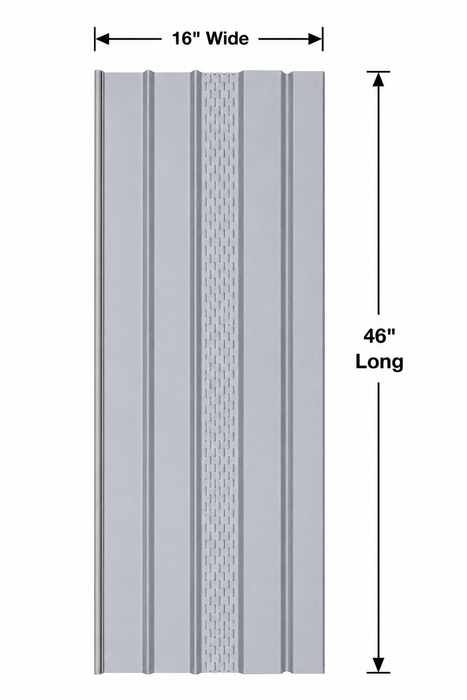 Mobile Home Skirting Vinyl Underpinning VENTED Panel – Grey (16" W x 46" L, Pack of 8)